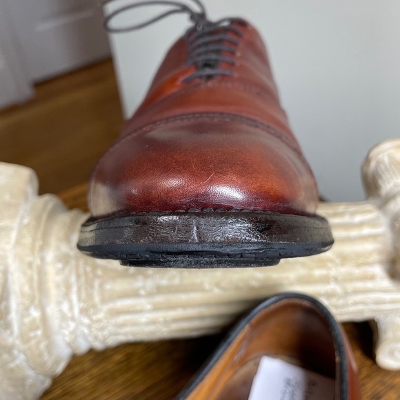 Allen Edmonds Byron Mens 8 D Chili Leather Cap Toe Oxford Dress Shoes 2034 USA main image 5